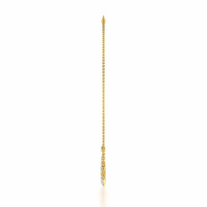 Refined Lattice Silver Necklace - Yellow Gold - Image 4