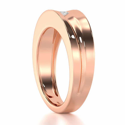 Refined Radiance Men Solitaire Ring - Rose Gold - Image 3