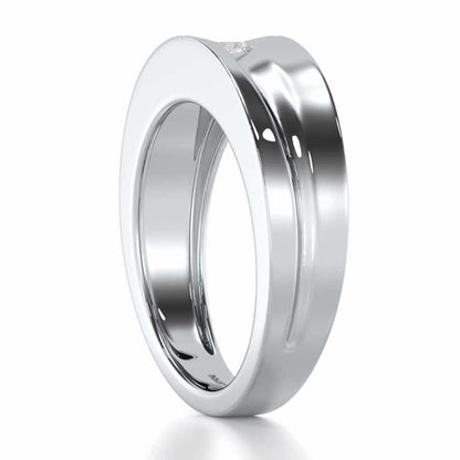 Refined Radiance Men Solitaire Ring - White Gold - Image 3