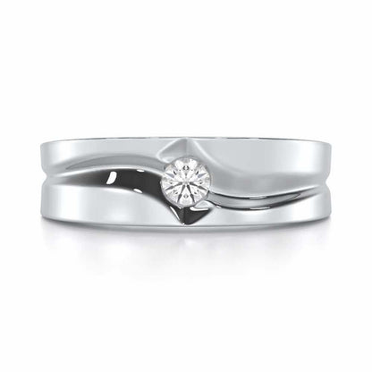 Refined Radiance Men Solitaire Ring - White Gold - Image 4
