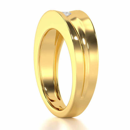 Refined Radiance Men Solitaire Ring - Yellow Gold - Image 3