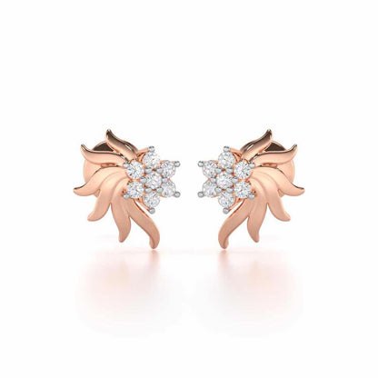 Refined Reflections Silver Stud Earrings - Rose Gold - Image 1