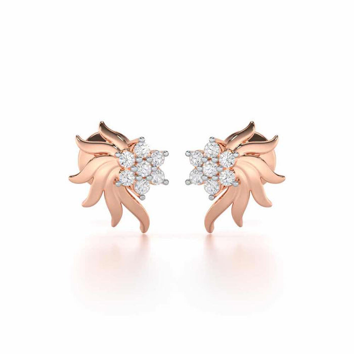 Refined Reflections Silver Stud Earrings - Rose Gold - Image 1