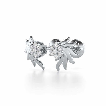 Refined Reflections Silver Stud Earrings - White Gold - Image 3