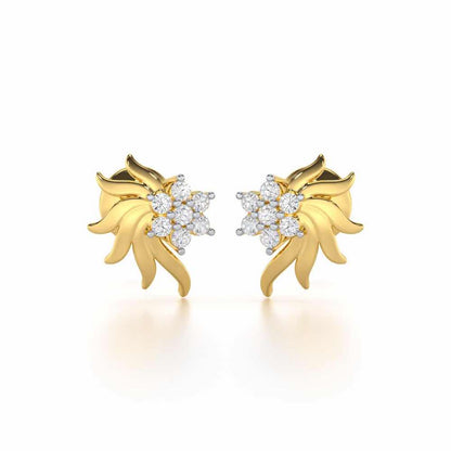 Refined Reflections Silver Stud Earrings - Yellow Gold - Image 1