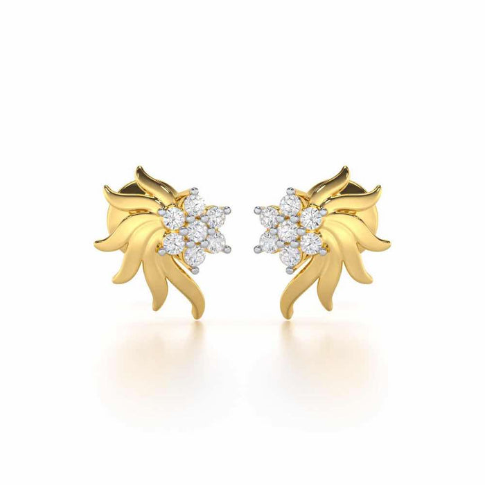 Refined Reflections Silver Stud Earrings - Yellow Gold - Image 1