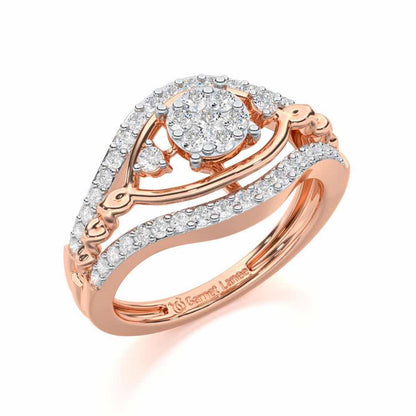 Refined Riches Silver Ring - Rose Gold - Image 1