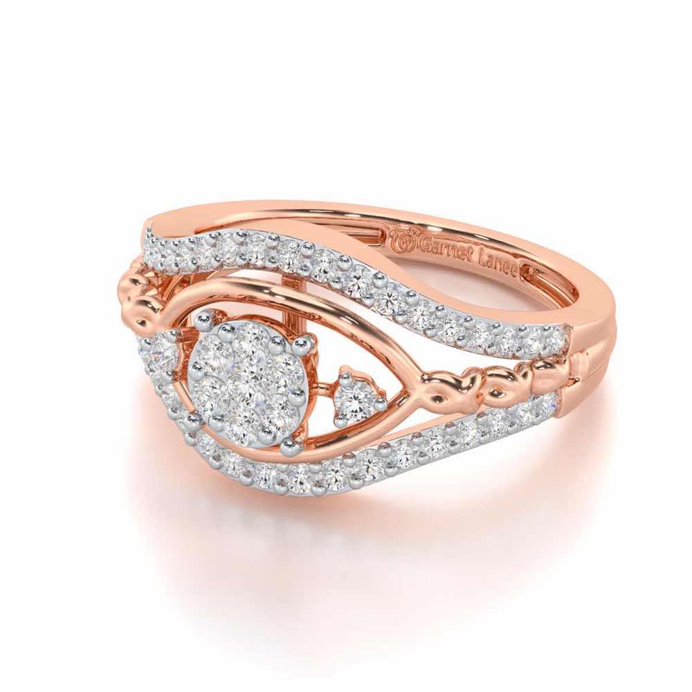 Refined Riches Silver Ring - Rose Gold - Image 2