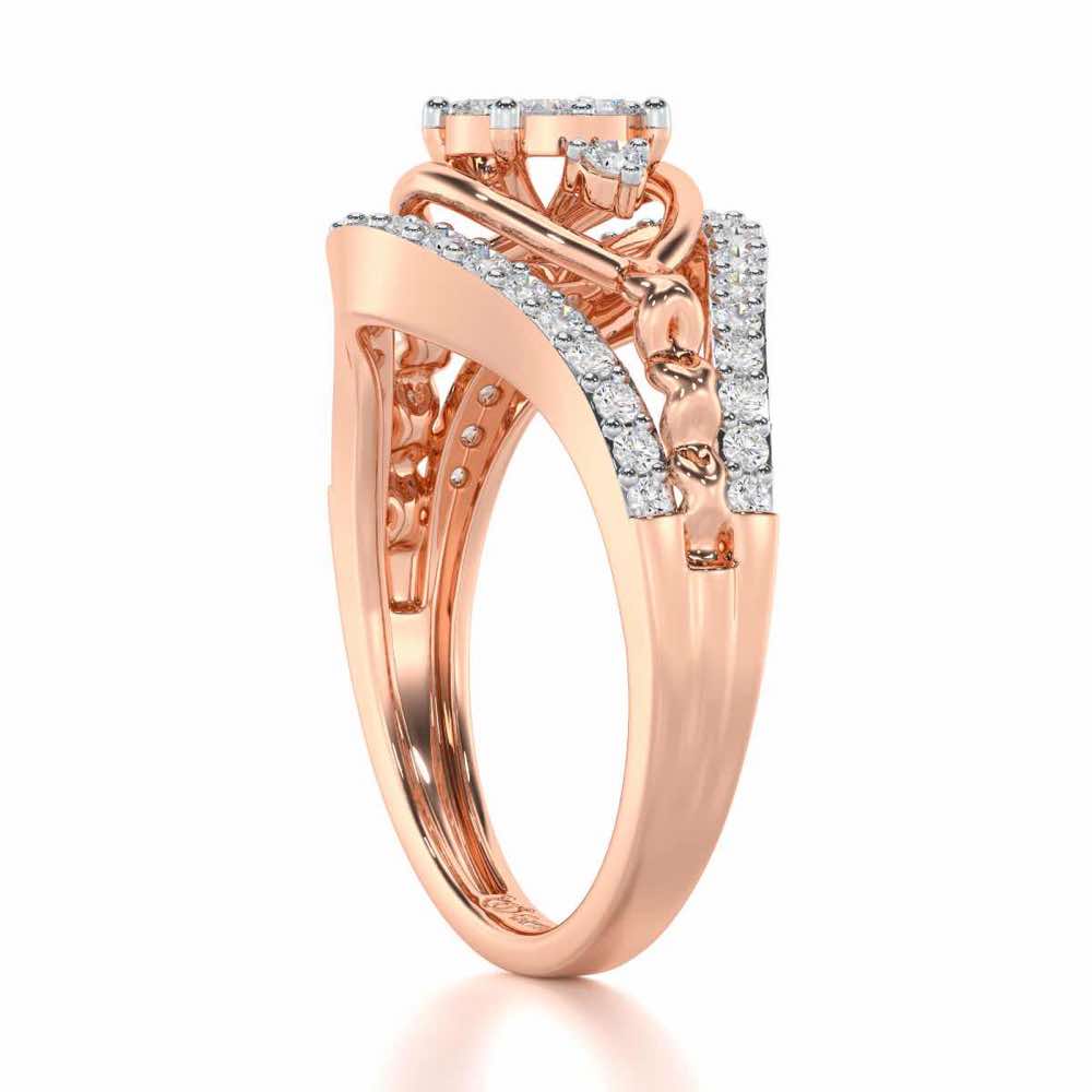 Refined Riches Silver Ring - Rose Gold - Image 3