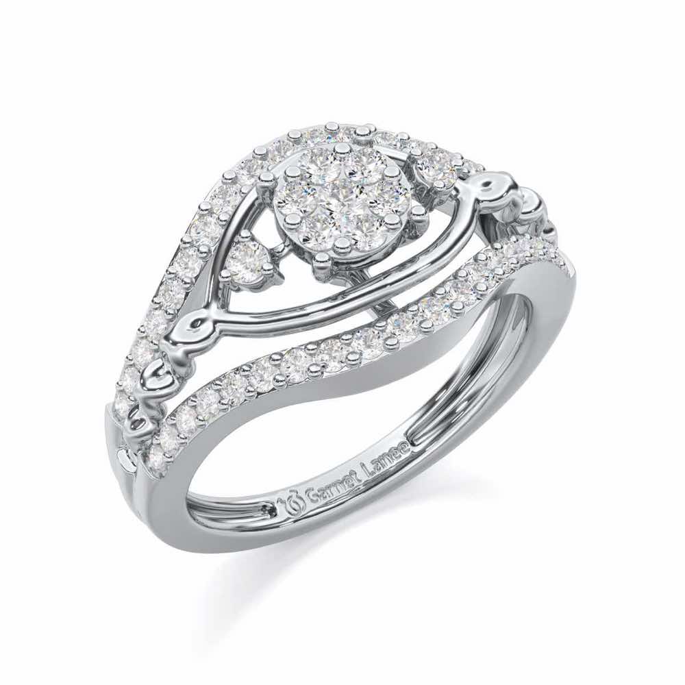Refined Riches Silver Ring - White Gold - Image 1