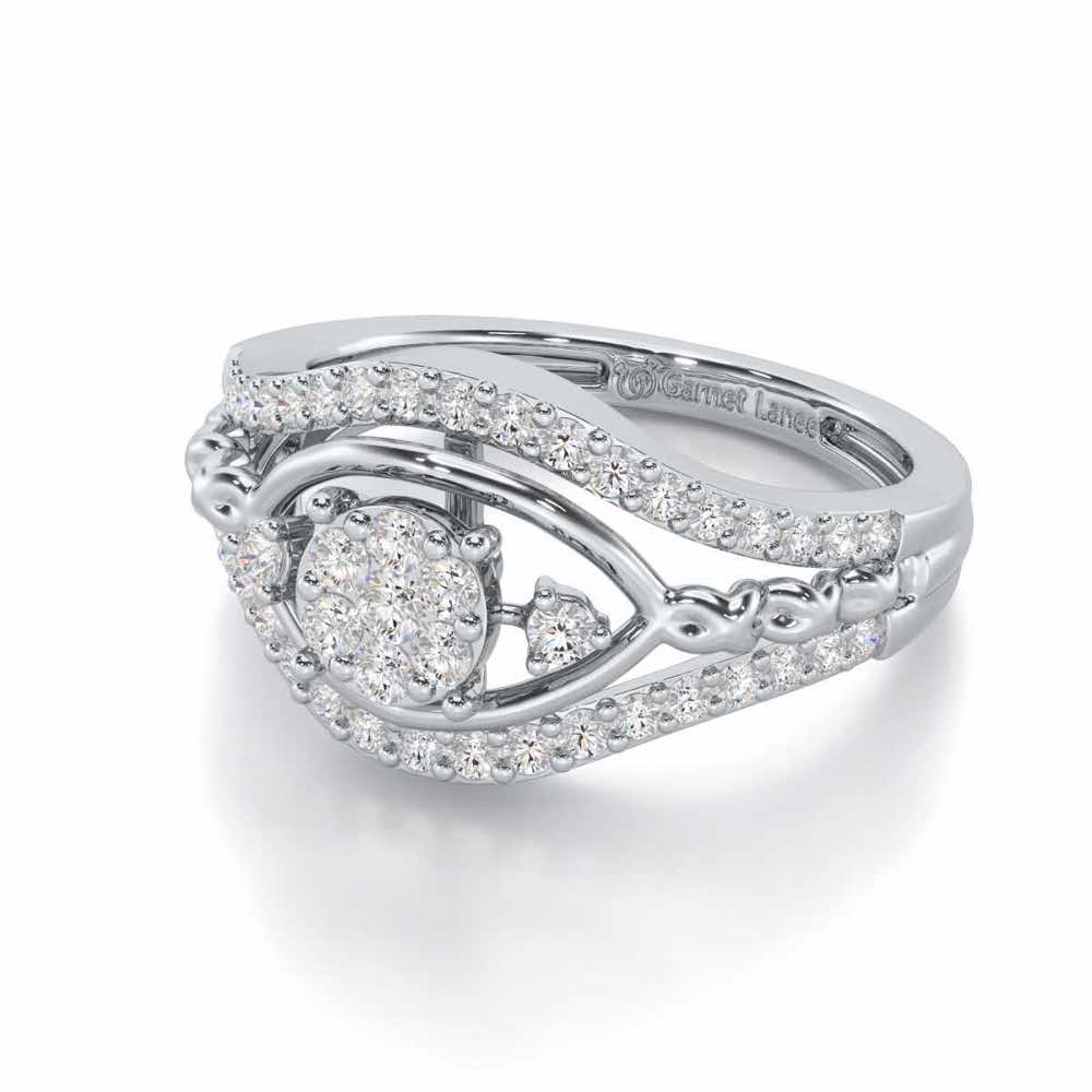 Refined Riches Silver Ring - White Gold - Image 2