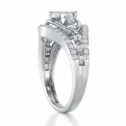 Refined Riches Silver Ring - White Gold - Image 3