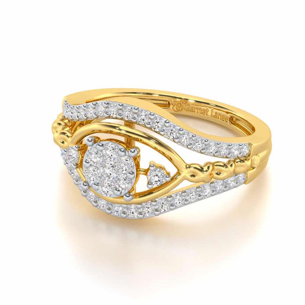 Refined Riches Silver Ring - Yellow Gold - Image 2