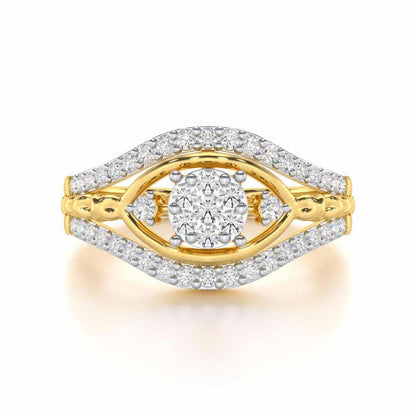 Refined Riches Silver Ring - Yellow Gold - Image 4
