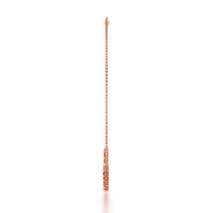 Refined Row Silver Necklace - Rose Gold - Image 4