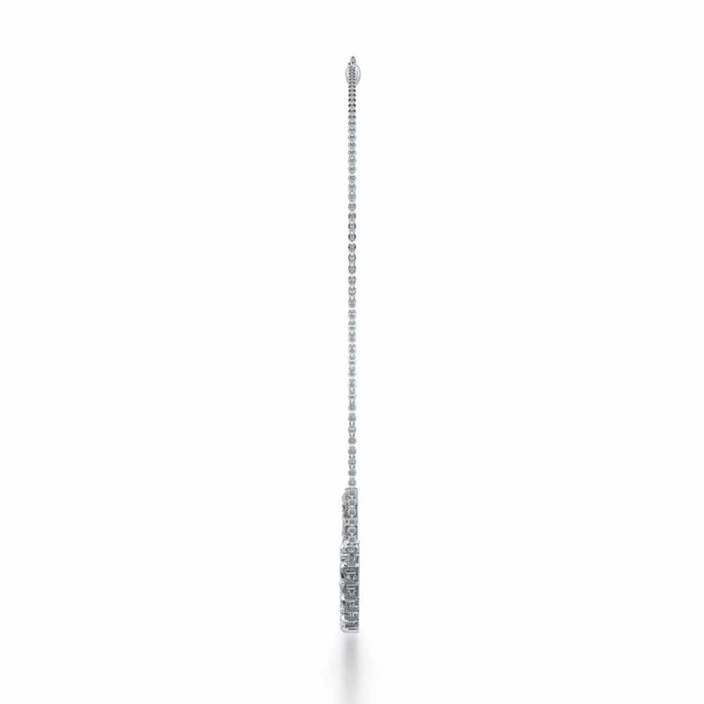 Refined Row Silver Necklace - White Gold - Image 4