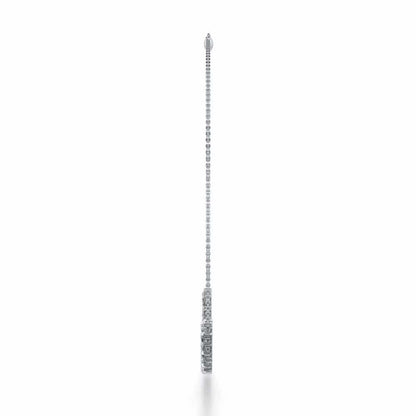 Refined Row Silver Necklace - White Gold - Image 4