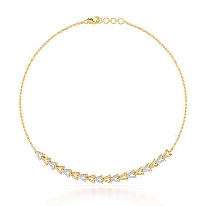 Refined Row Silver Necklace - Yellow Gold - Image 2