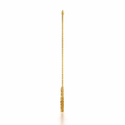 Refined Row Silver Necklace - Yellow Gold - Image 4
