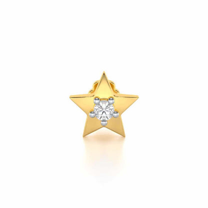 Refined Simplicity Silver Nosepin - Yellow Gold - Image 1