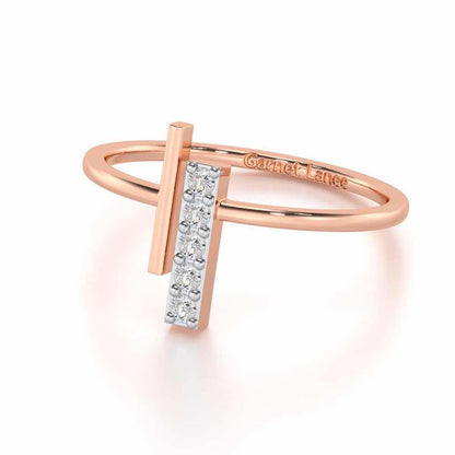 Regal Brilliance Silver Ring - Rose Gold - Image 2