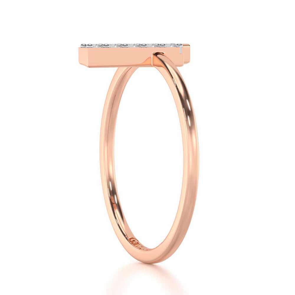 Regal Brilliance Silver Ring - Rose Gold - Image 3