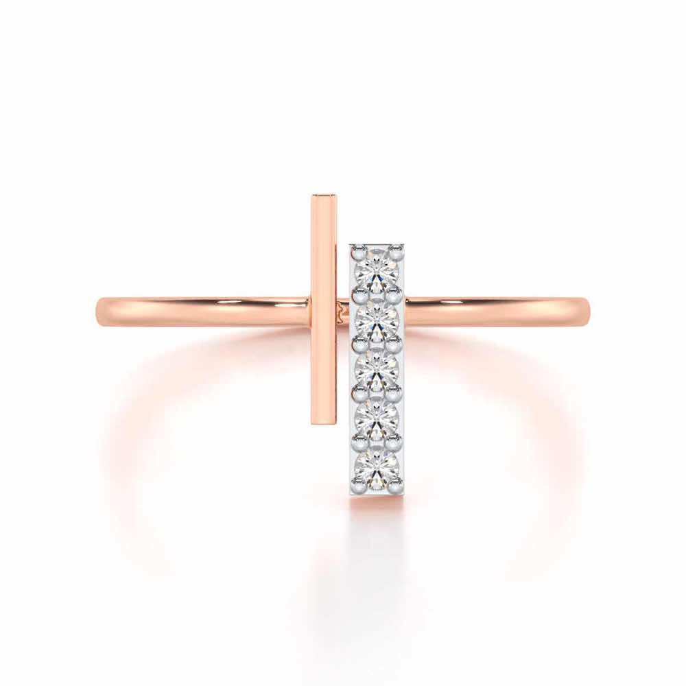 Regal Brilliance Silver Ring - Rose Gold - Image 4