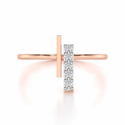 Regal Brilliance Silver Ring - Rose Gold - Image 4