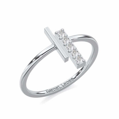 Regal Brilliance Silver Ring - White Gold - Image 1