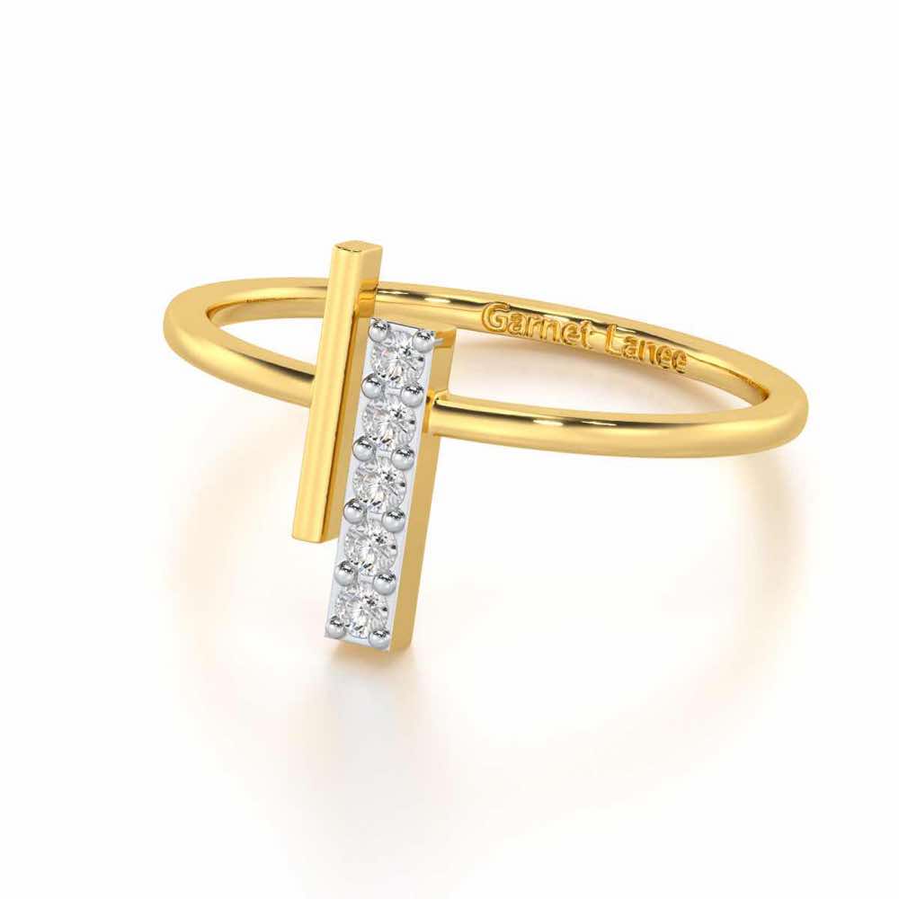 Regal Brilliance Silver Ring - Yellow Gold - Image 2