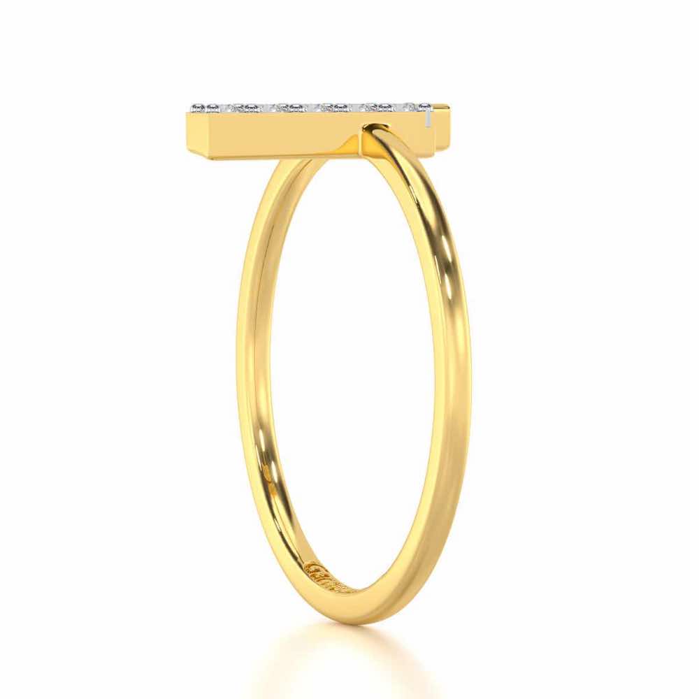 Regal Brilliance Silver Ring - Yellow Gold - Image 3