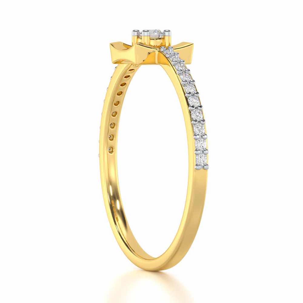 Regal Eherea Silver Ring - Yellow Gold - Image 3