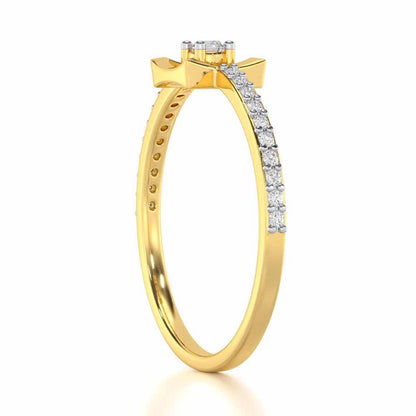 Regal Eherea Silver Ring - Yellow Gold - Image 3