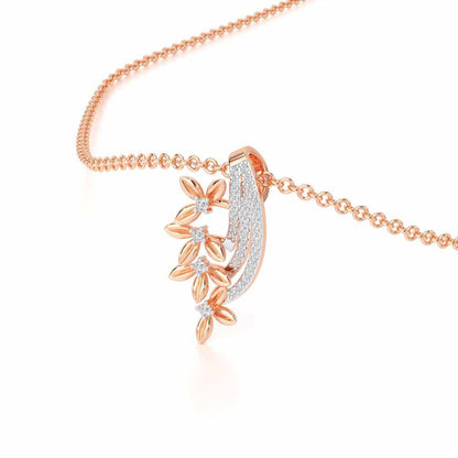 Regal Growth Silver Pendant - Rose Gold - Image 2
