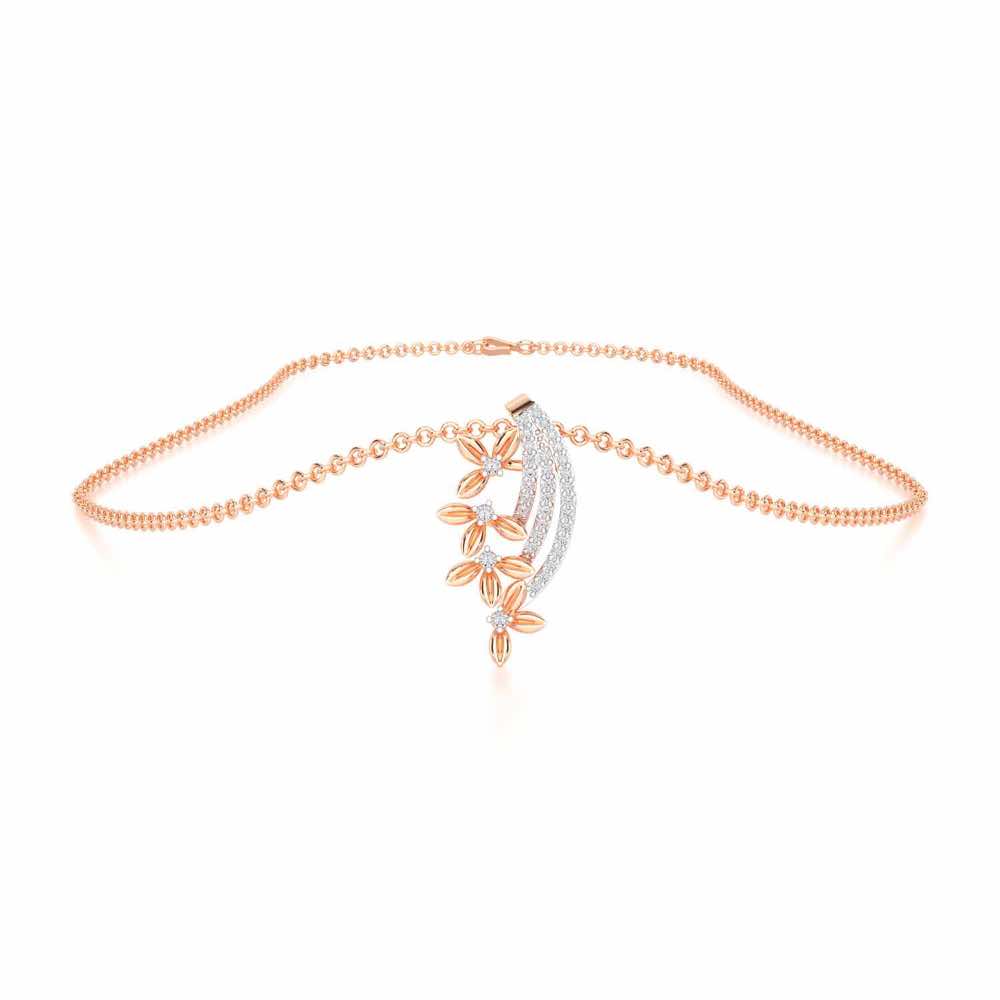 Regal Growth Silver Pendant - Rose Gold - Image 3