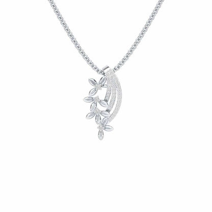 Regal Growth Silver Pendant - White Gold - Image 1