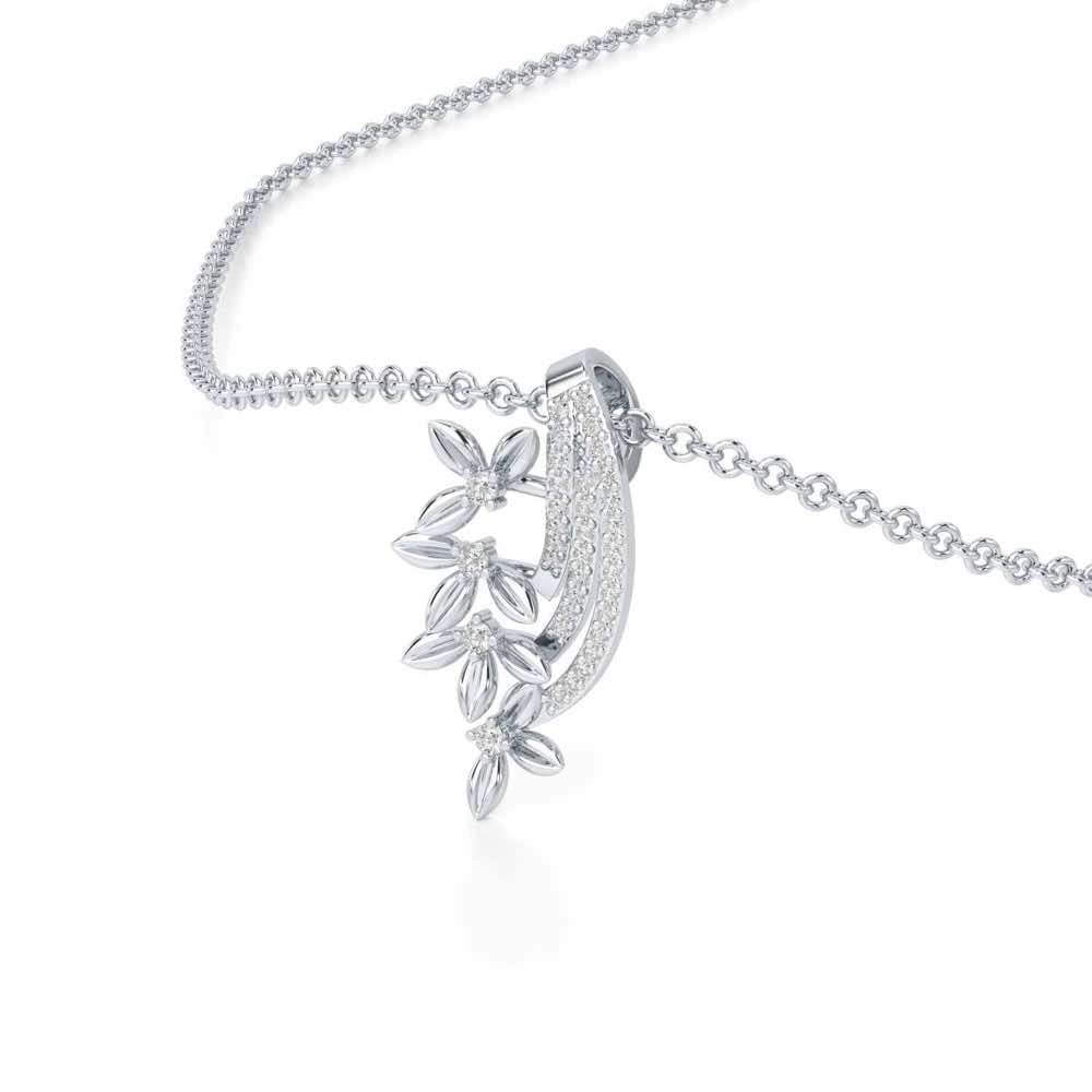 Regal Growth Silver Pendant - White Gold - Image 2