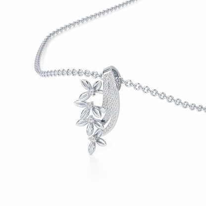 Regal Growth Silver Pendant - White Gold - Image 2