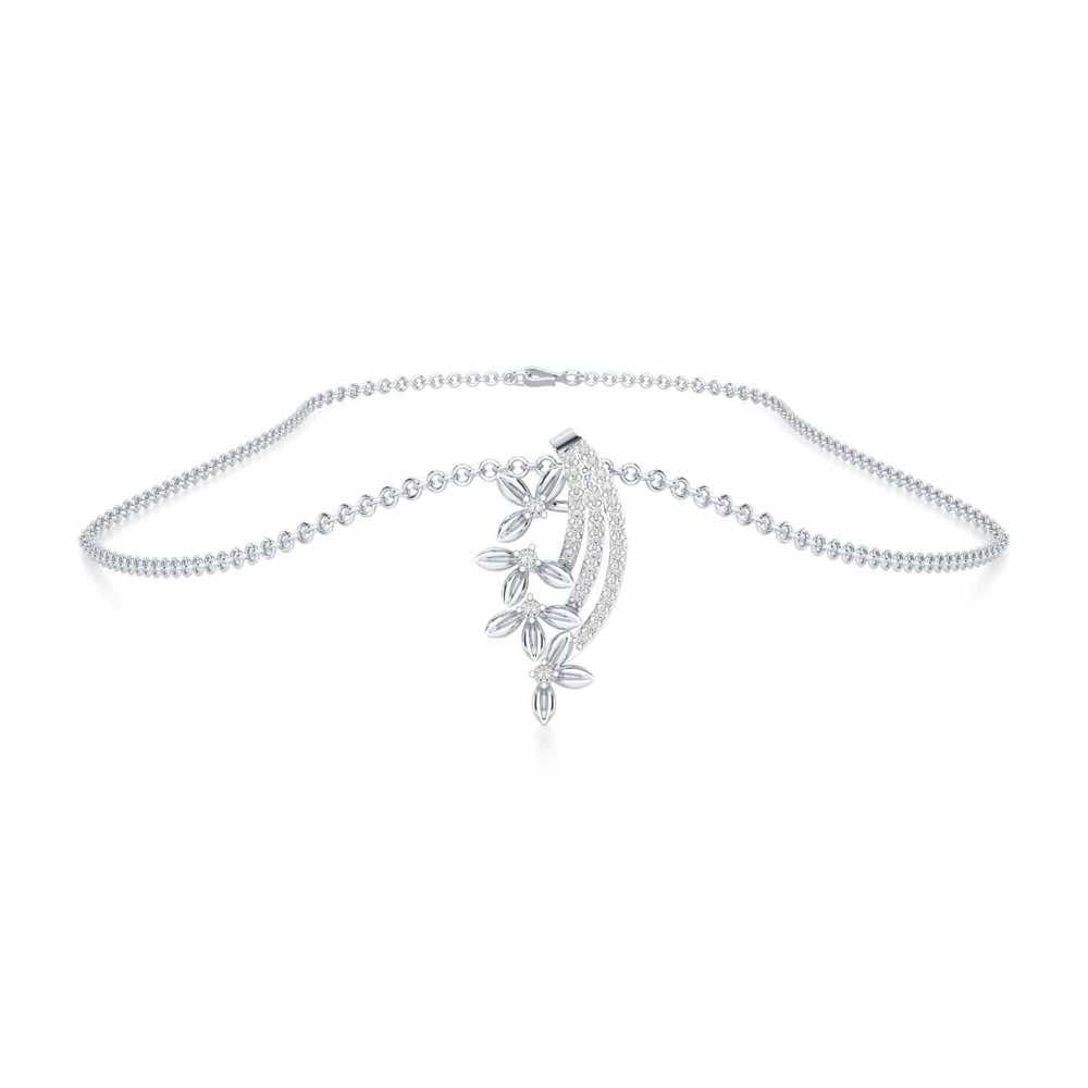 Regal Growth Silver Pendant - White Gold - Image 3