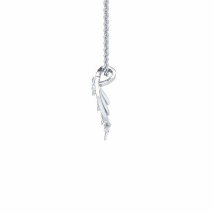 Regal Growth Silver Pendant - White Gold - Image 4