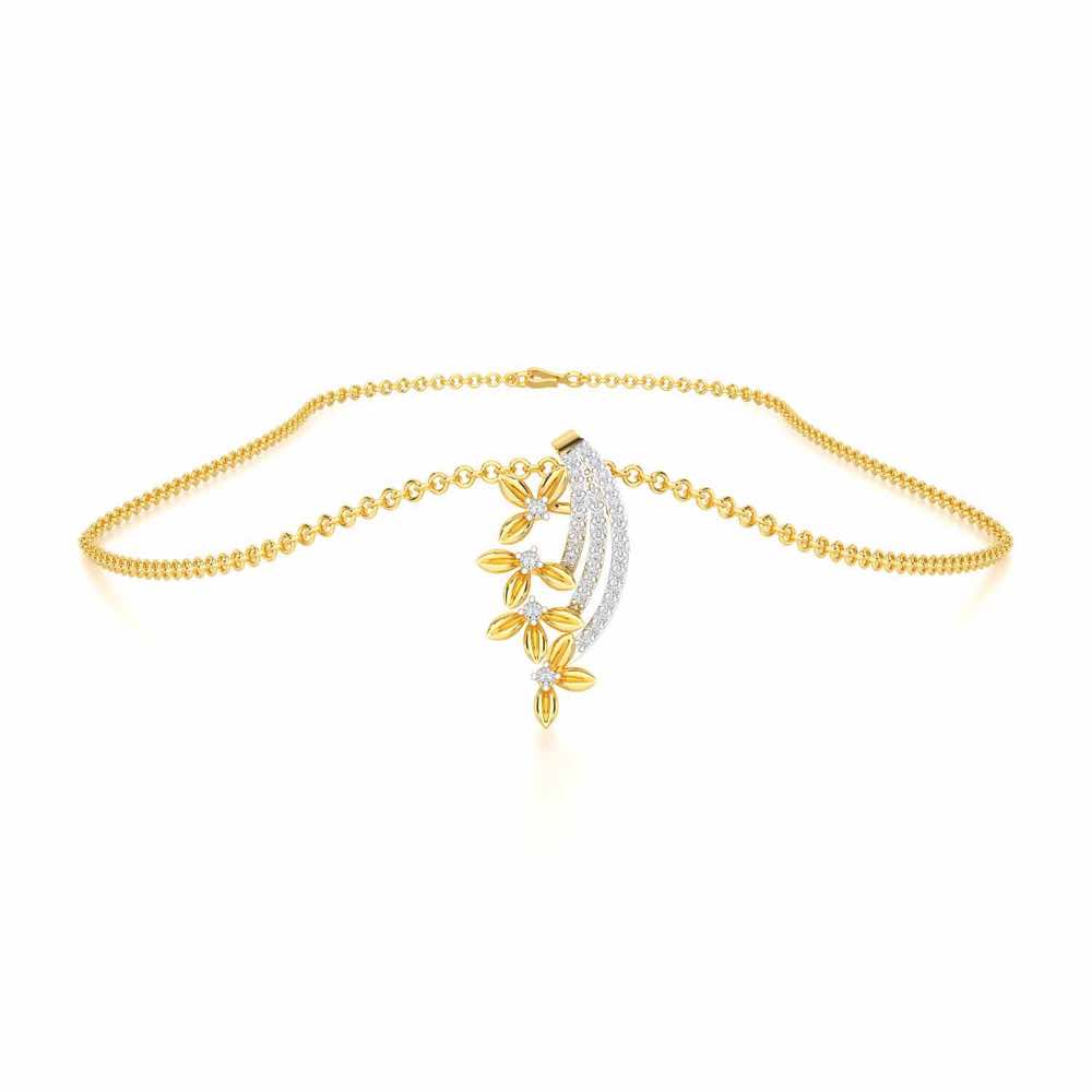 Regal Growth Silver Pendant - Yellow Gold - Image 3