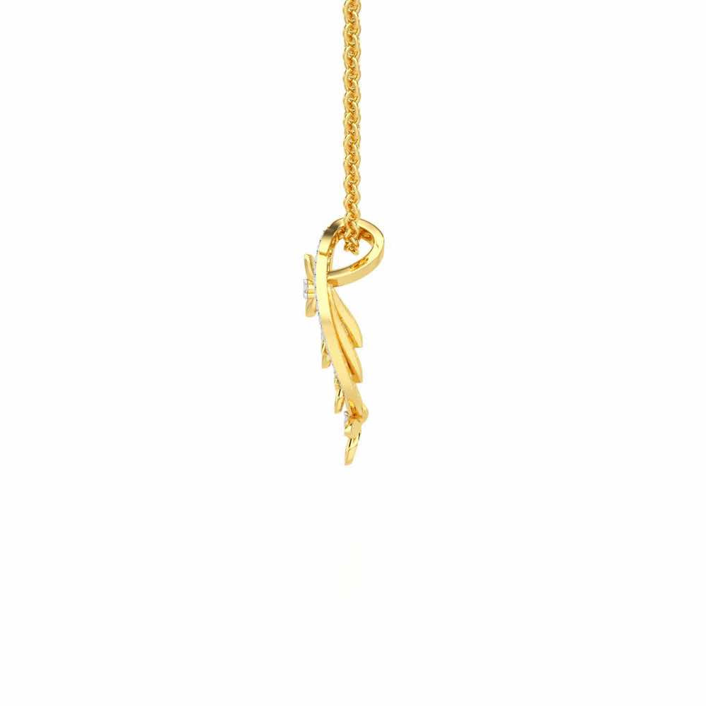 Regal Growth Silver Pendant - Yellow Gold - Image 4