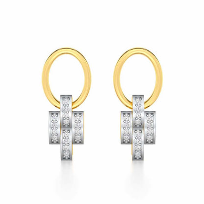 Regal Lace Silver Earrings - Yellow Gold - Image 1