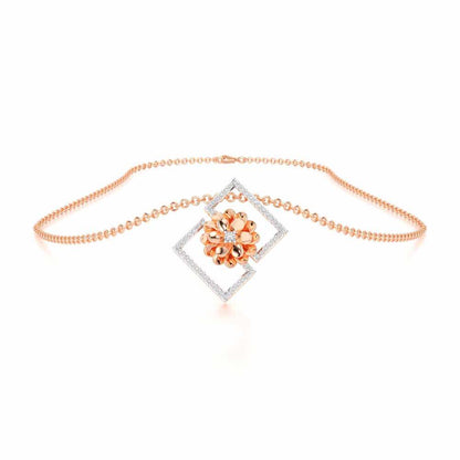 Regal Opulence Silver Pendant - Rose Gold - Image 3