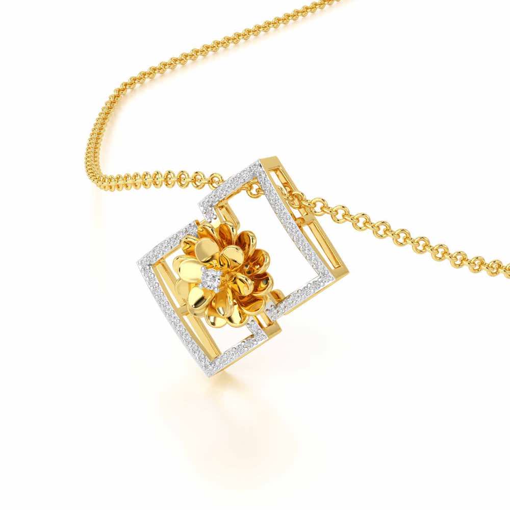 Regal Opulence Silver Pendant - Yellow Gold - Image 2