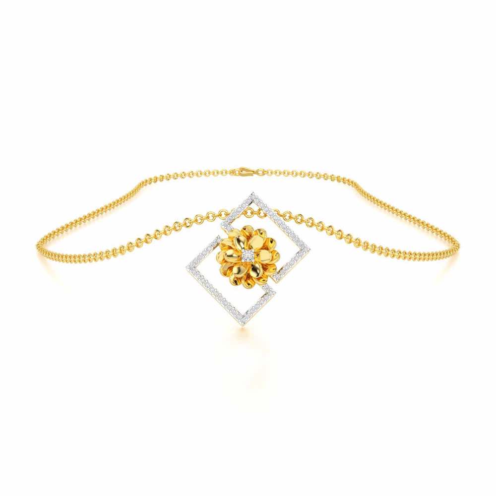 Regal Opulence Silver Pendant - Yellow Gold - Image 3