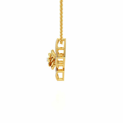 Regal Opulence Silver Pendant - Yellow Gold - Image 4