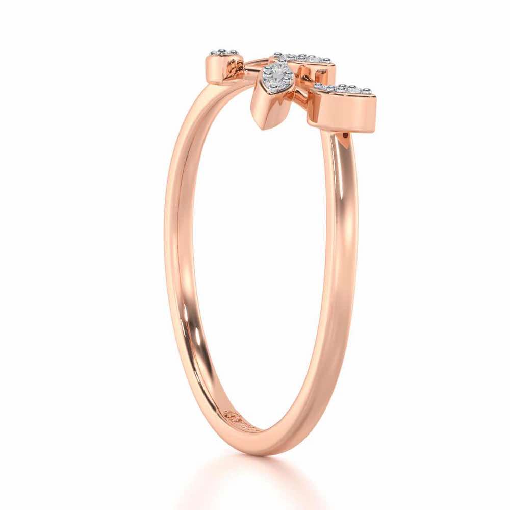 Regal Radiance Silver Ring - Rose Gold - Image 3