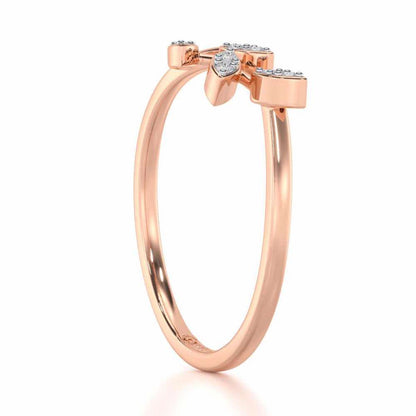 Regal Radiance Silver Ring - Rose Gold - Image 3