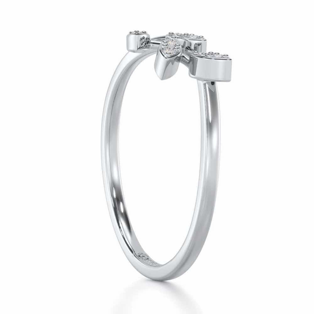 Regal Radiance Silver Ring - White Gold - Image 3